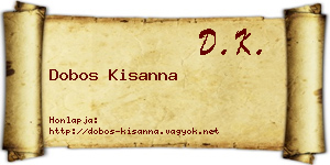 Dobos Kisanna névjegykártya